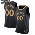 Maillot NBA Toronto Raptors Personnalisable Nike 2022-23 City Edition Noir Swingman - Enfant